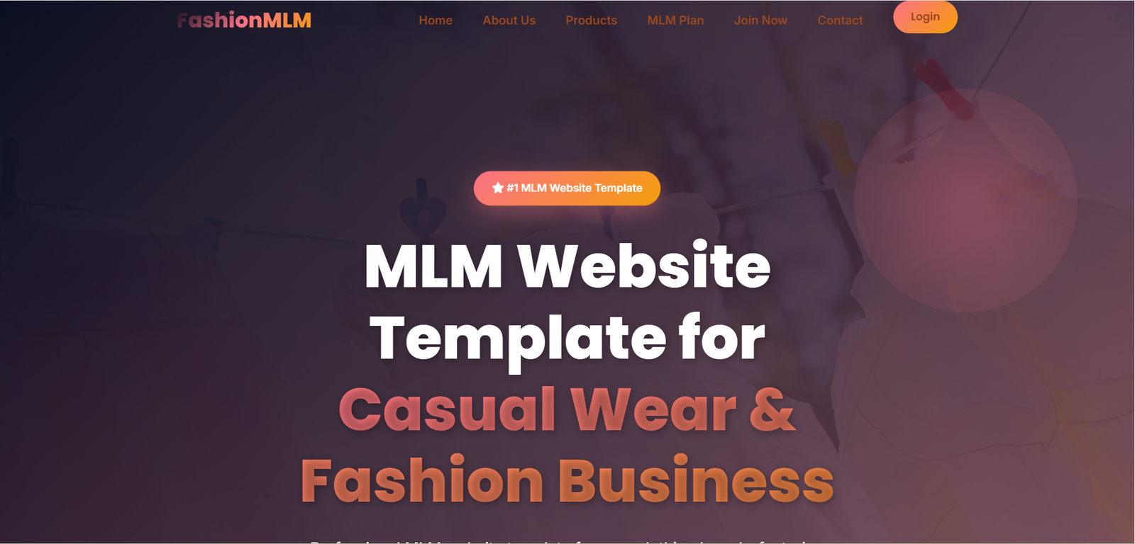 MLM Clothing - MLM Template Design for MLM Clothing